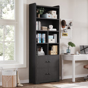 Bookshelf with 4 Door Cabinet