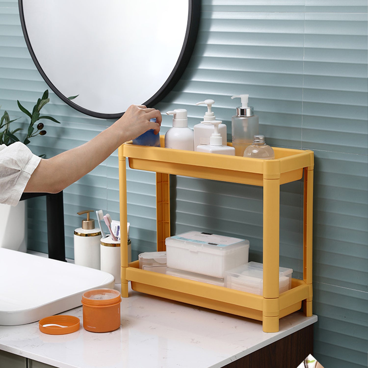 Étagère de rangement polyvalente avec roulettes