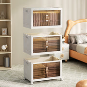 Armoire de rangement pliable avec porte transparente