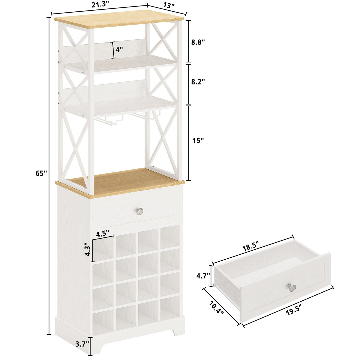 IRONCK 65" Industrial Bar Cabinet