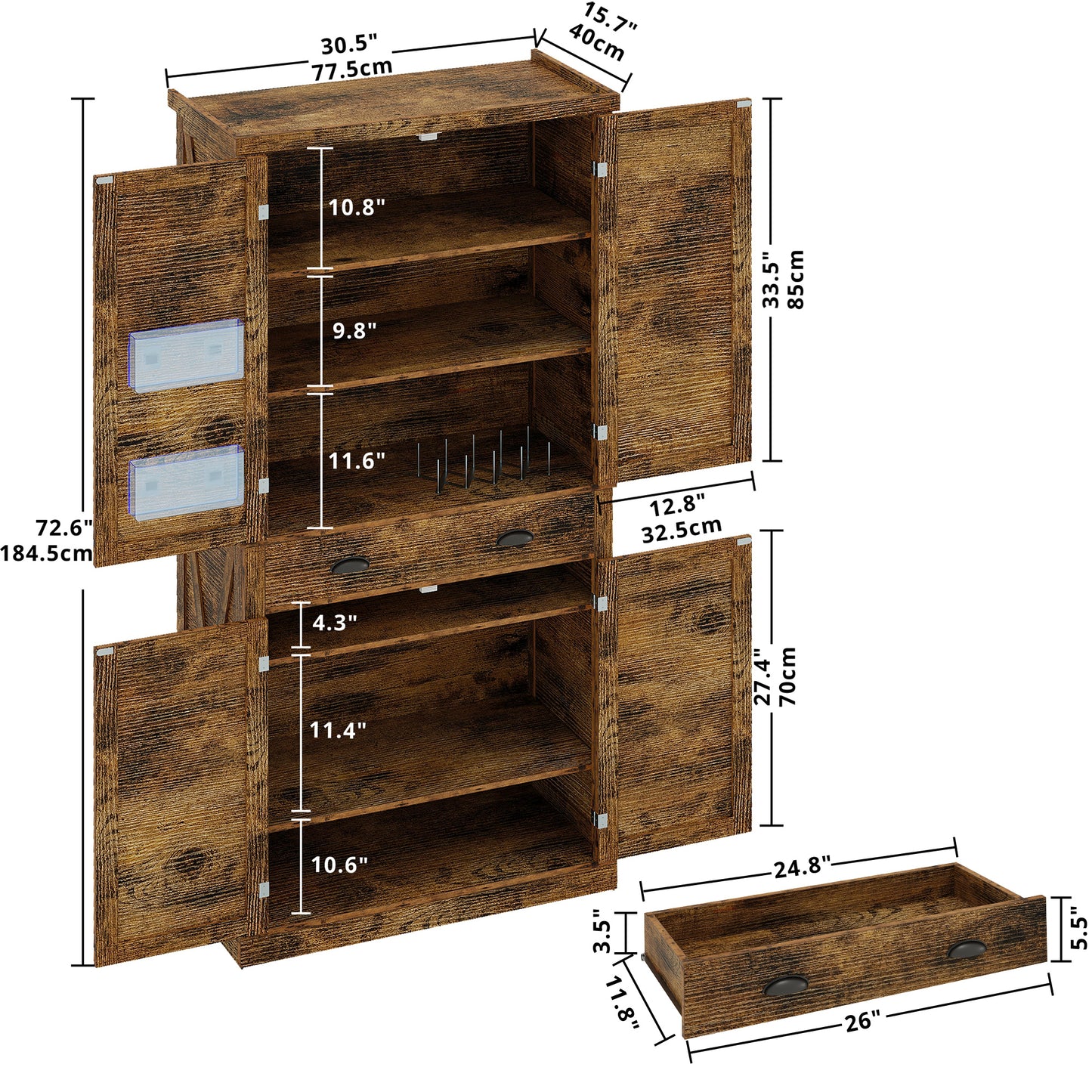 Kitchen Pantry Storage Cabinet