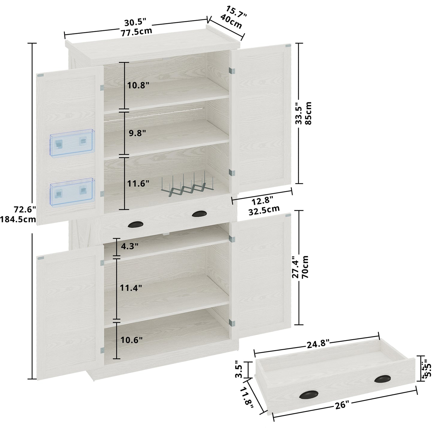 Kitchen Pantry Storage Cabinet