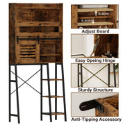 Bathroom Storage with Cabinet Vintage Brown