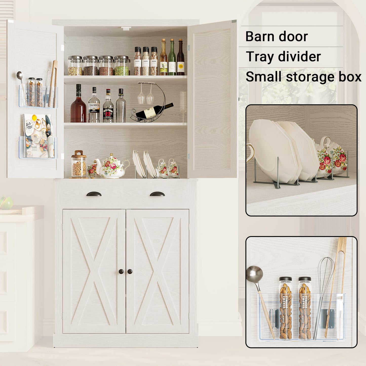 Kitchen Pantry Storage Cabinet