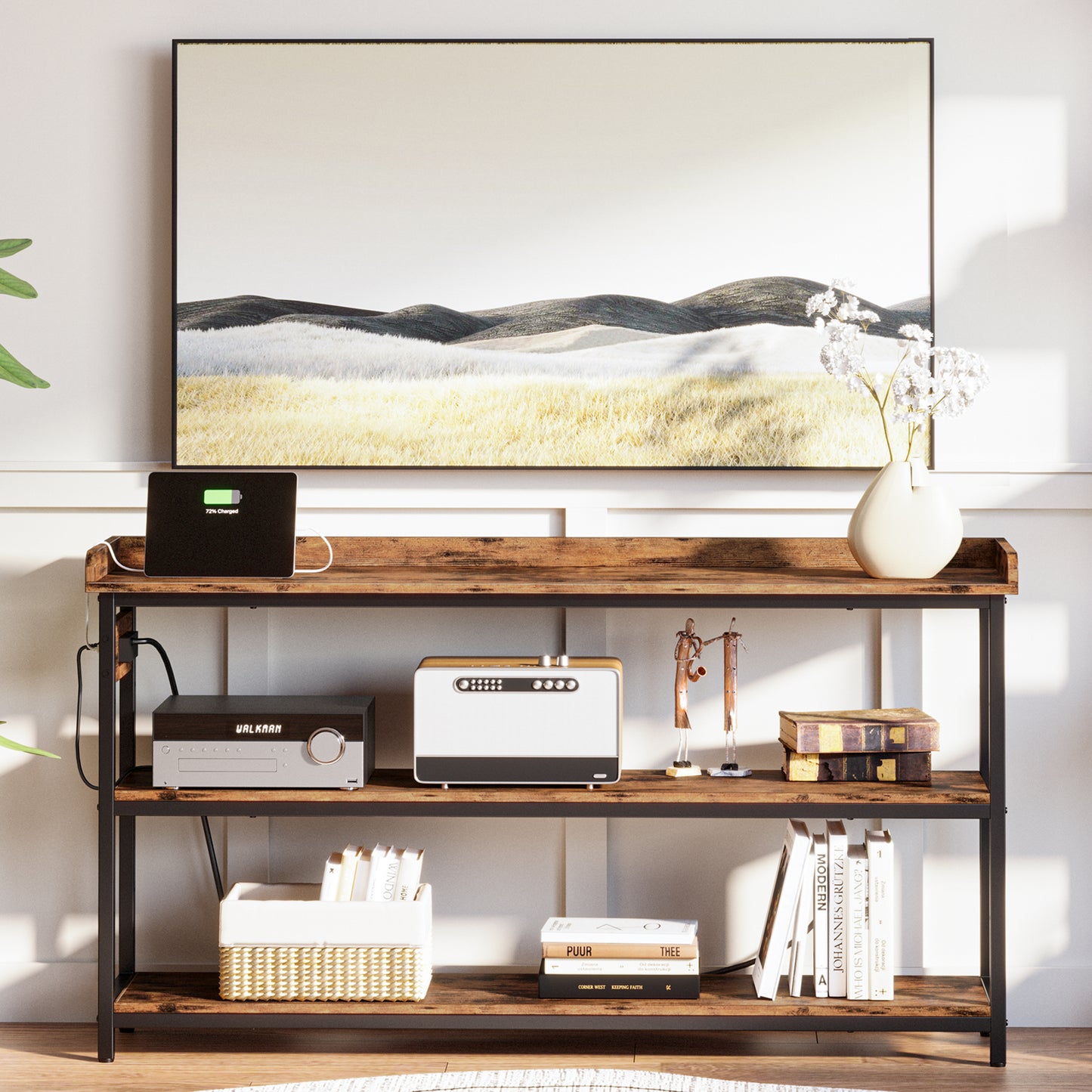 Console de 55 pouces avec prise de courant