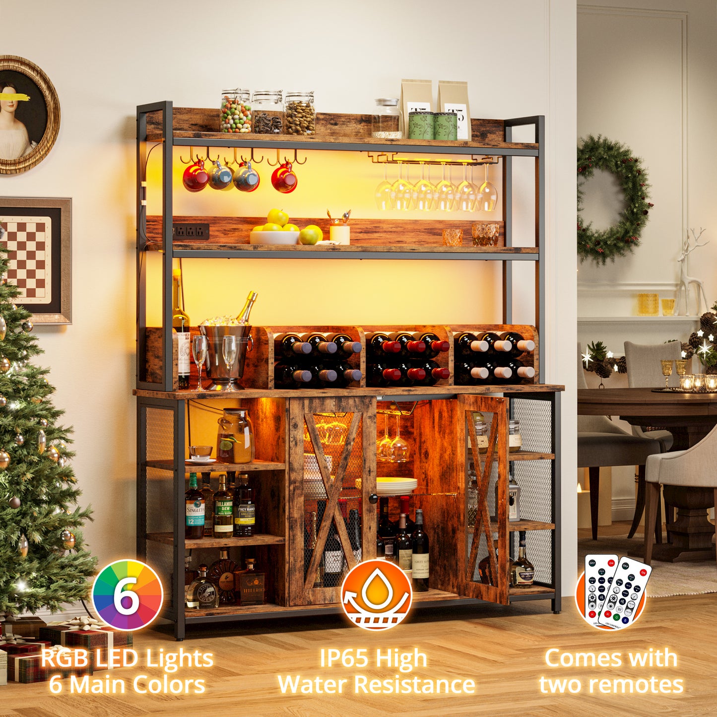 Coffee Bar Cabinet with Storage