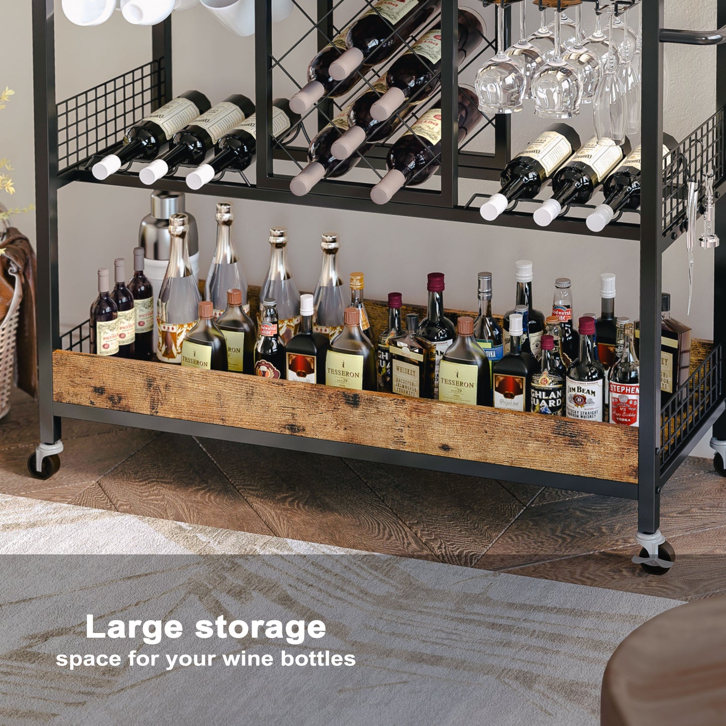 IRONCK Wine Rack Table