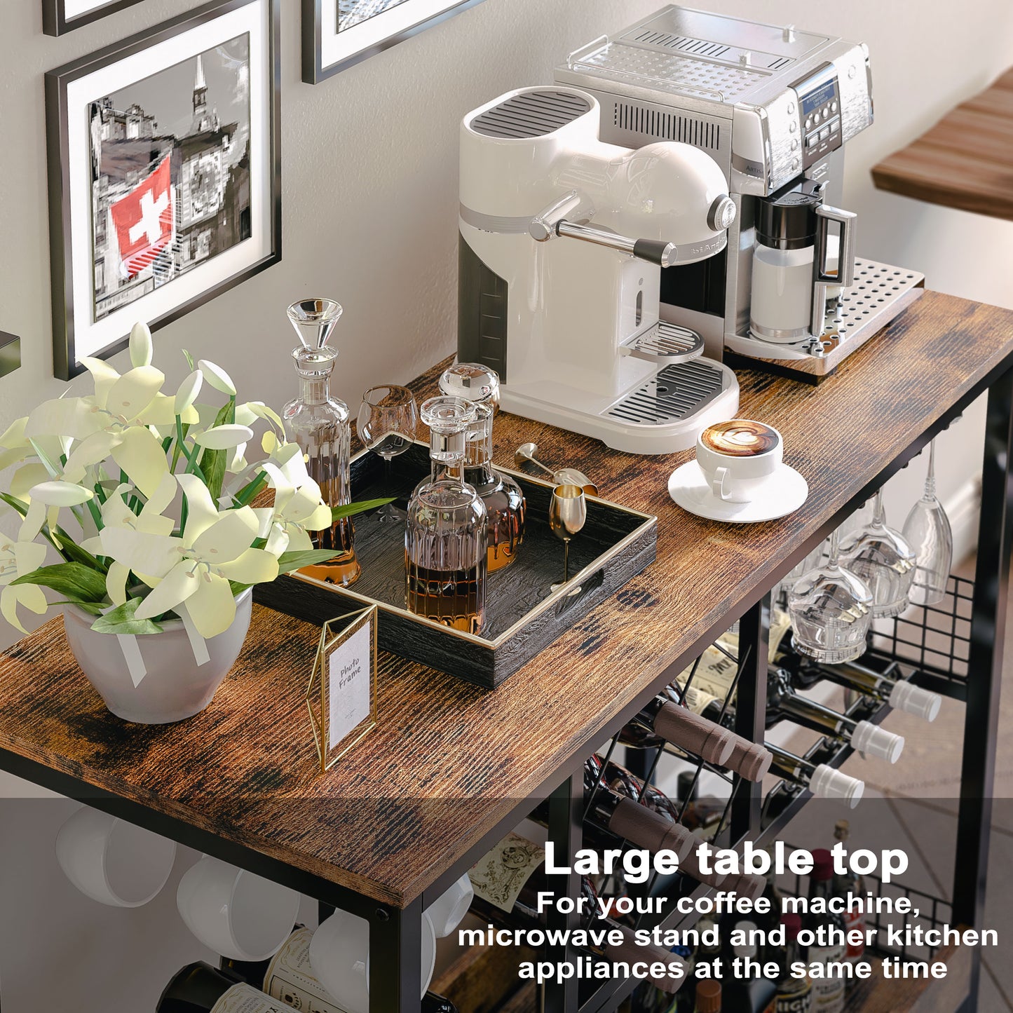 IRONCK Wine Rack Table