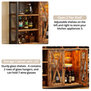 Coffee Bar Cabinet with Storage