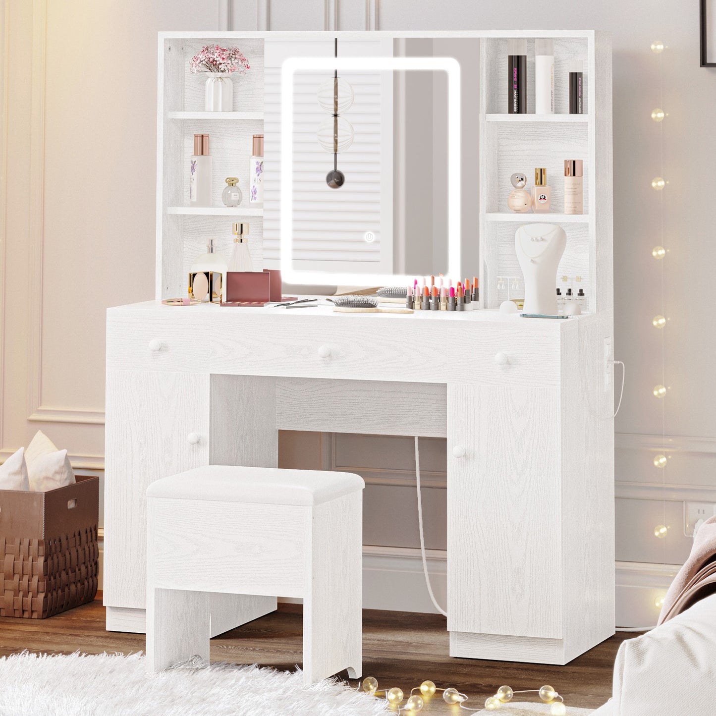 【HOT】 Schminktisch-Set mit 7 Schubladen