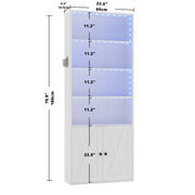Bibliothèque haute avec lumières LED