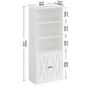 Industrial Bookshelves and Bookcases with Doors 11.8'' Depth