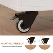 Rolling Kitchen Island with Drop Leaf