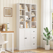 IRONCK 71" Tall Bookcase with 2 Doors