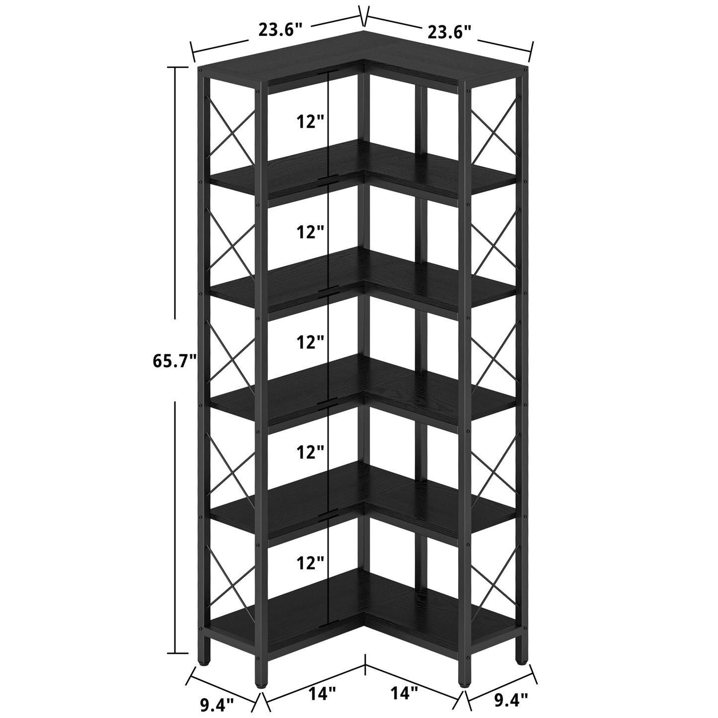 Bibliothèque industrielle à 6 niveaux