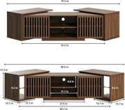 IRONCK Adjustable TV Stand for Living Room up to 75 Inches