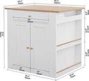 Îlot de cuisine avec grand rangement