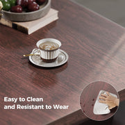 IRONCK Coffee Table with LED Light and Charging Station, 4 Storage Drawers