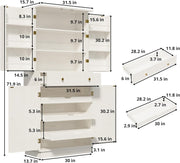 IRONCK 72”Tall Kitchen Pantry Cabinet