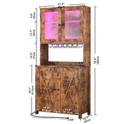 Meubles de bar de 71 po avec éclairage LED