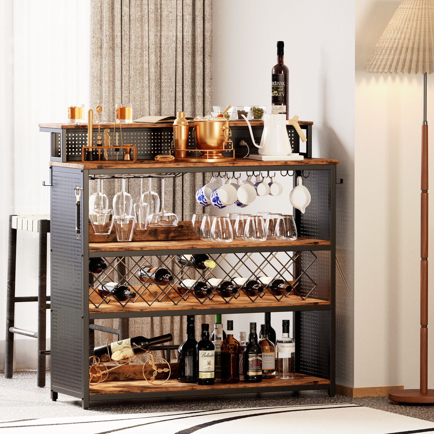 Wine Cart with LED Lights