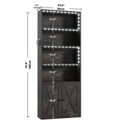 Bibliothèque haute avec lumières LED