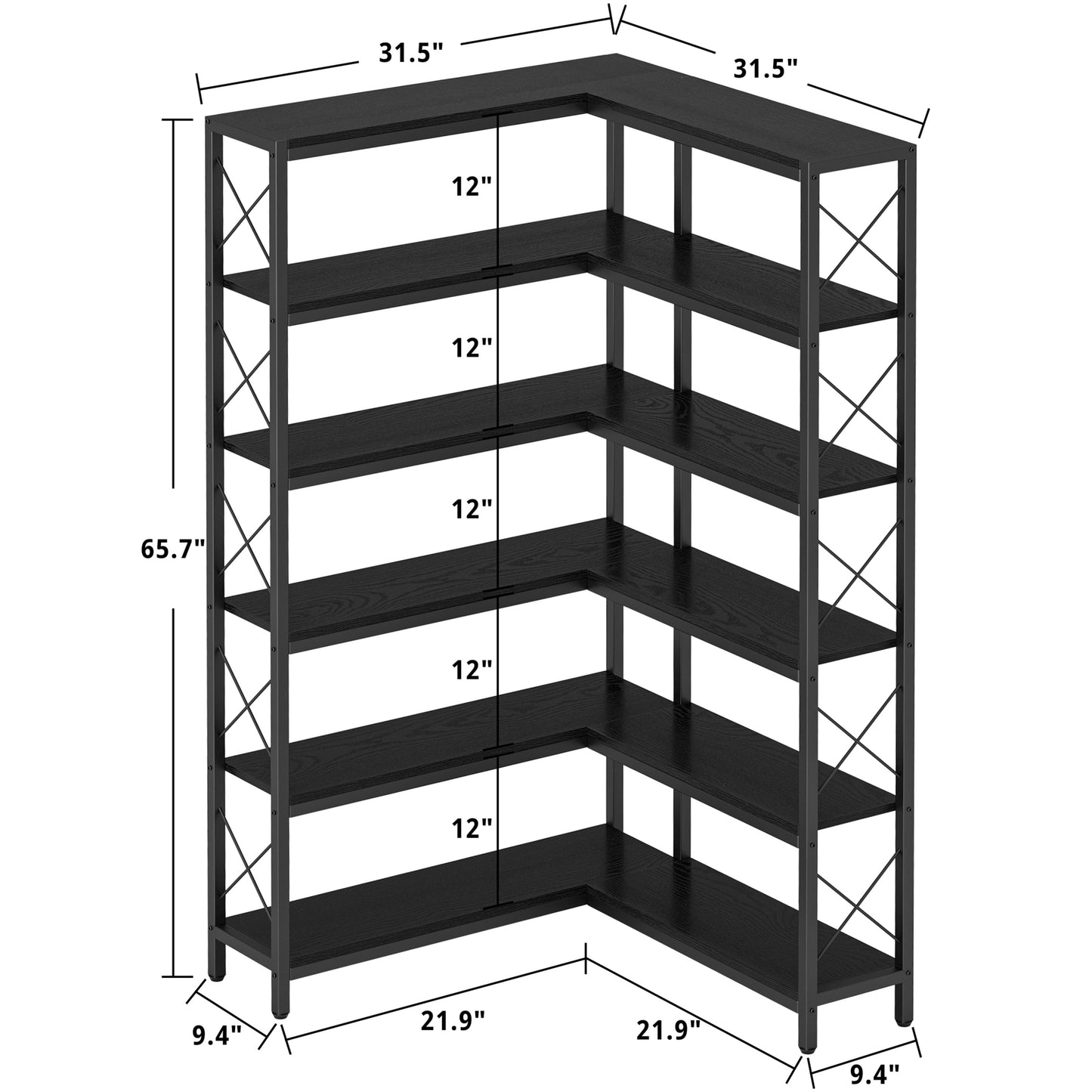 Bibliothèque industrielle à 6 niveaux