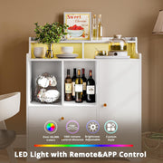 Buffet moderne avec rangement, lumières LED et prises