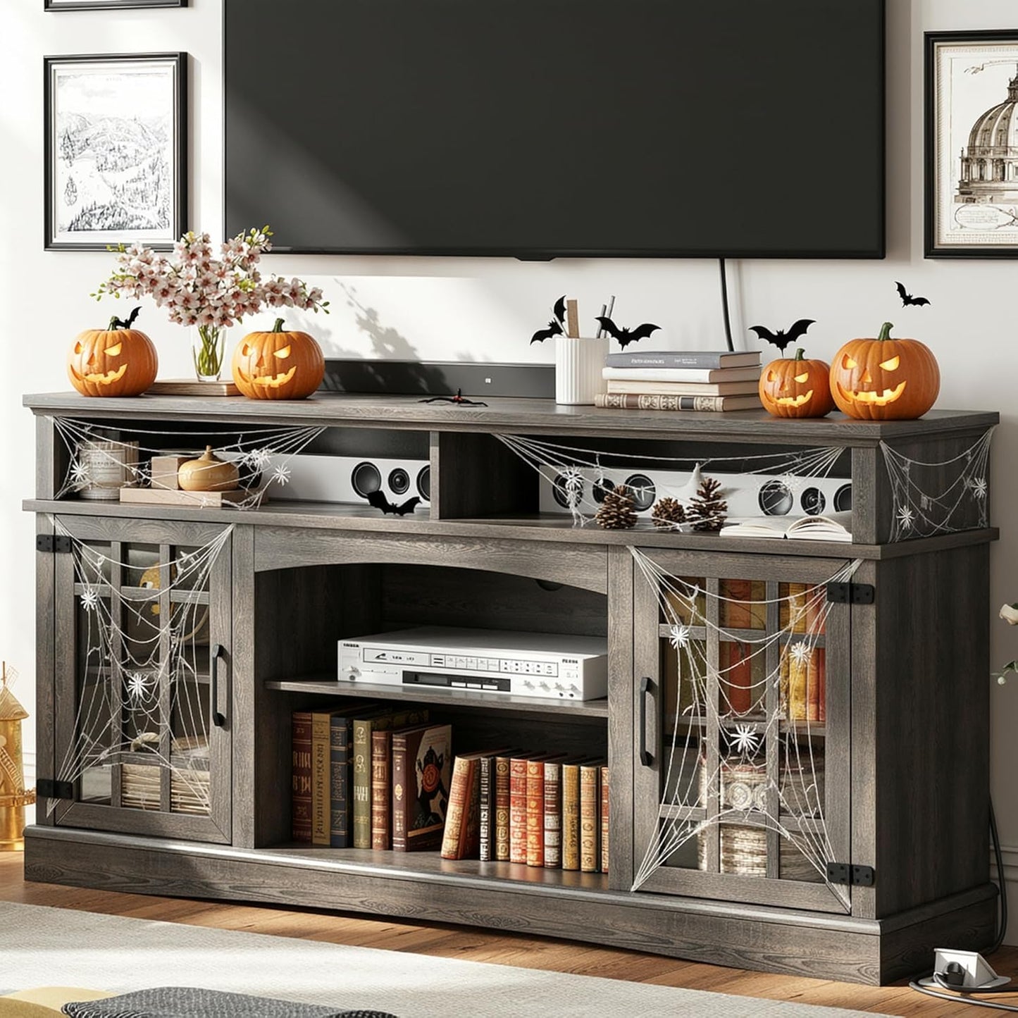 IRONCK Farmhouse TV Stand for 65 Inch TV