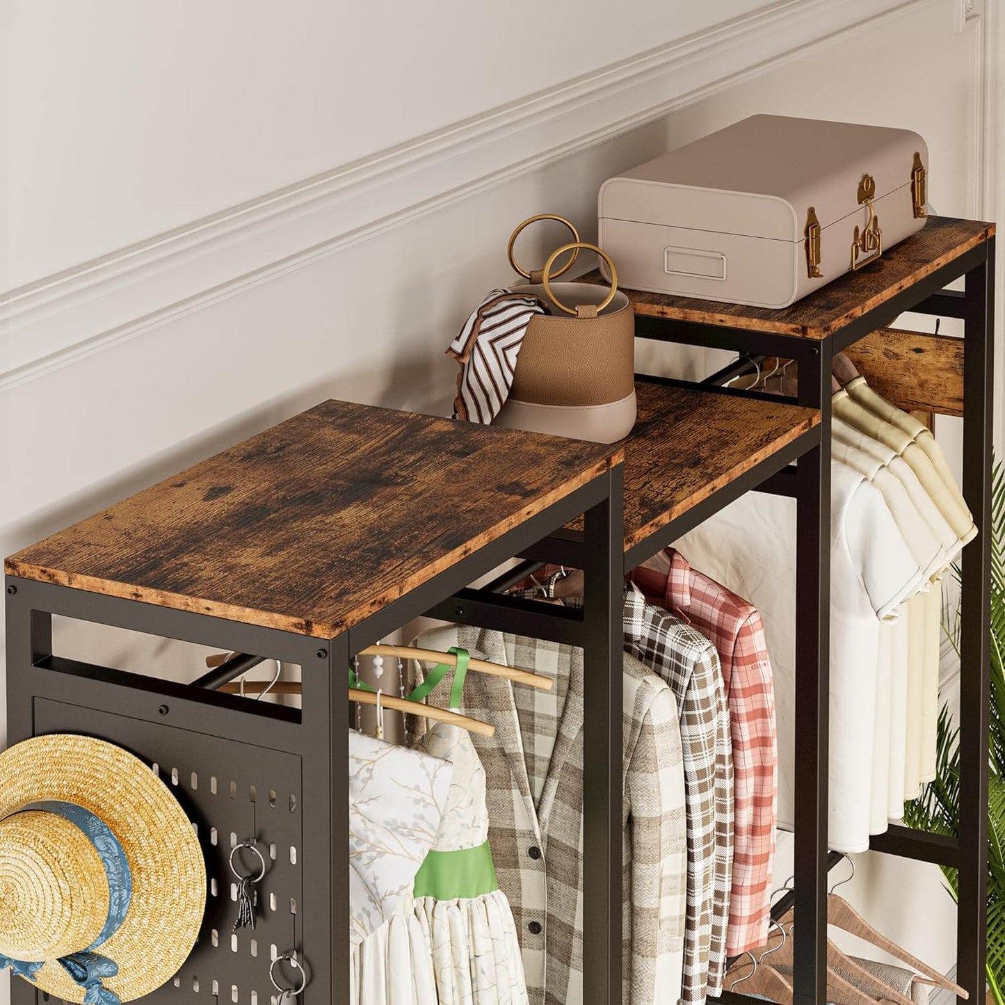 3-Tier Shoe Rack Wardrobe with 2 Drawers