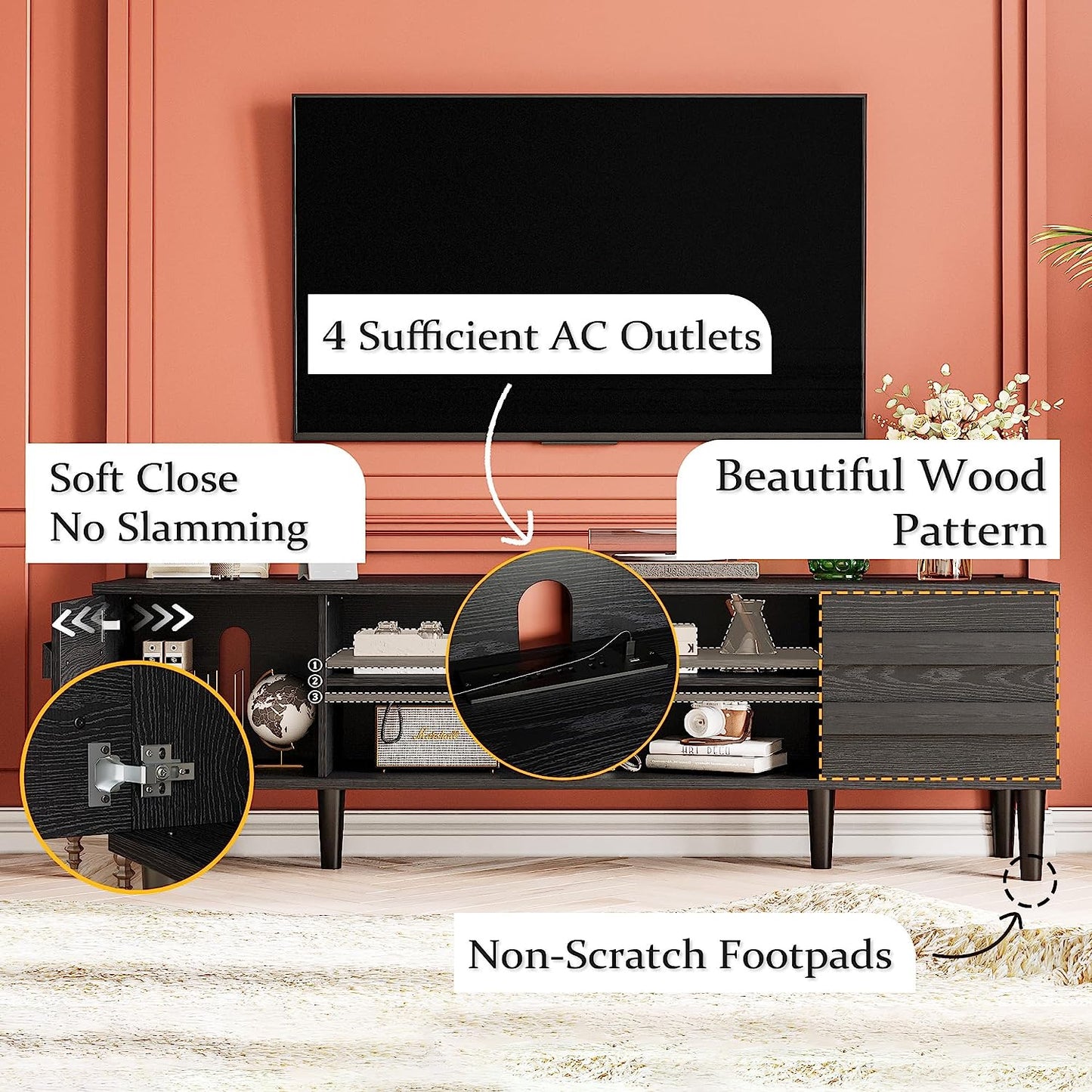 TV Stand with LED Lights