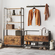 Banc de rangement marron vintage
