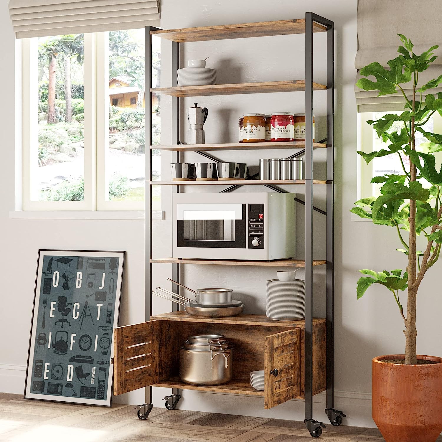 Bathroom Storage Rack with Cabinet – IRONCK