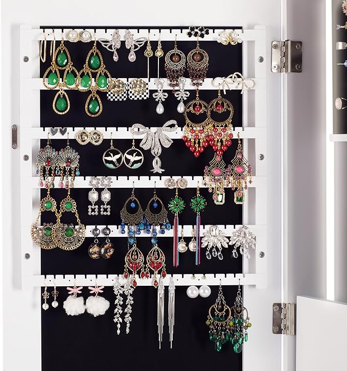 Jewelry Armoire Cabinet Organizer with Full-Length Mirror