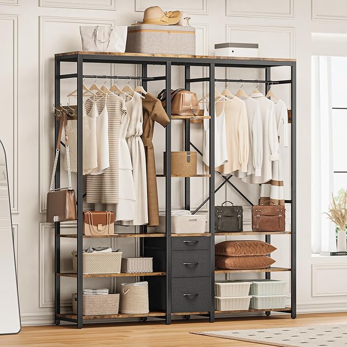 Standing Closet Organizer Wardrobe Rack Target Freestanding Closet