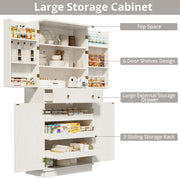 IRONCK 72”Tall Kitchen Pantry Cabinet