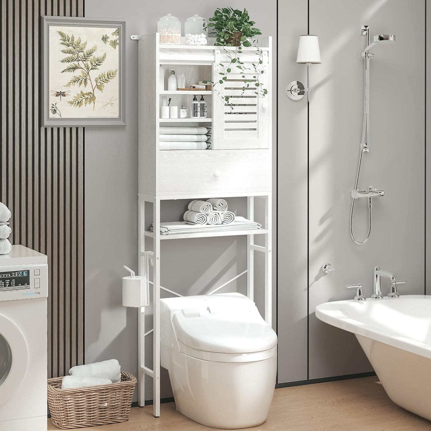 Bathroom Storage Rack with Cabinet