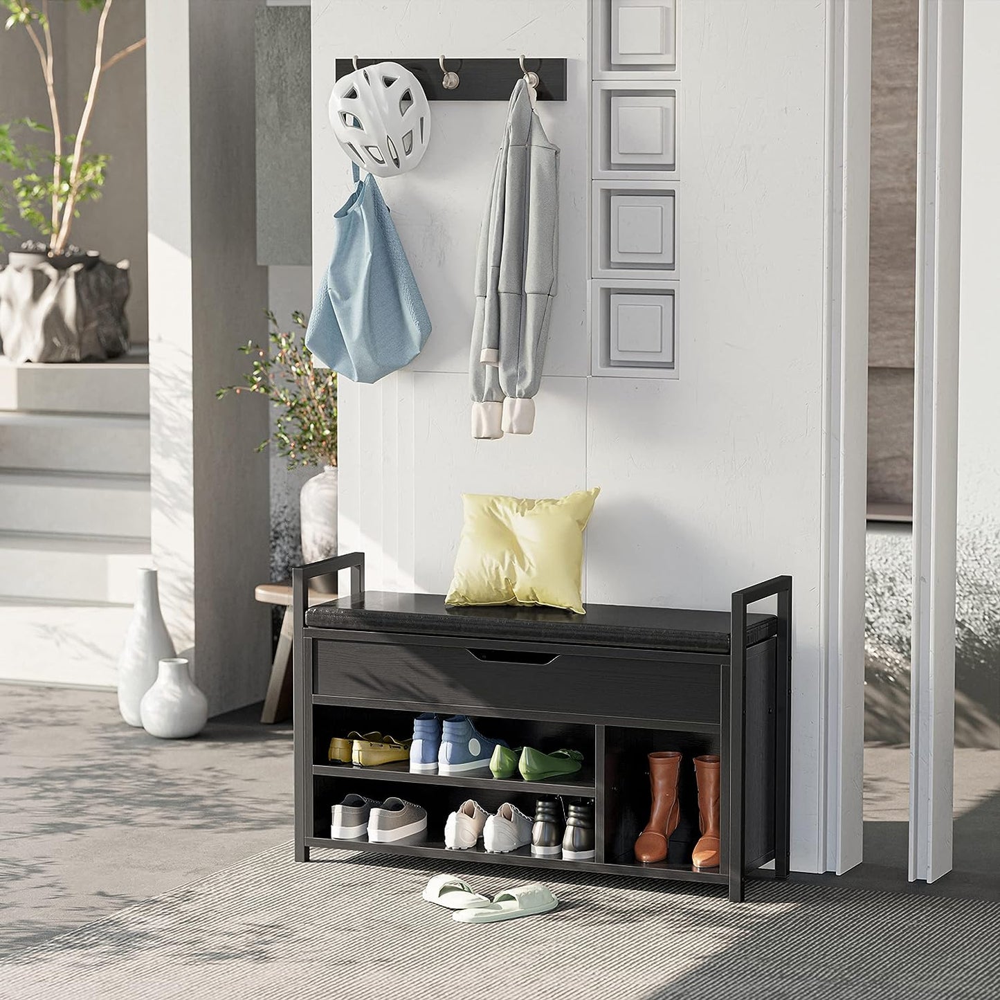2 Tier Shoe Storage Rack Black