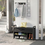 2 Tier Shoe Storage Rack Black