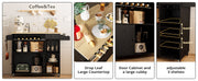 Kitchen Island Cart with Wheels Black