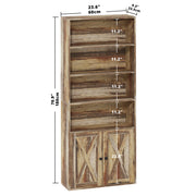 Bookshelf with Cabinet Industrial Brown