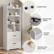 Bookshelf with 4 Door Cabinet
