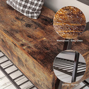 Banc de rangement marron vintage