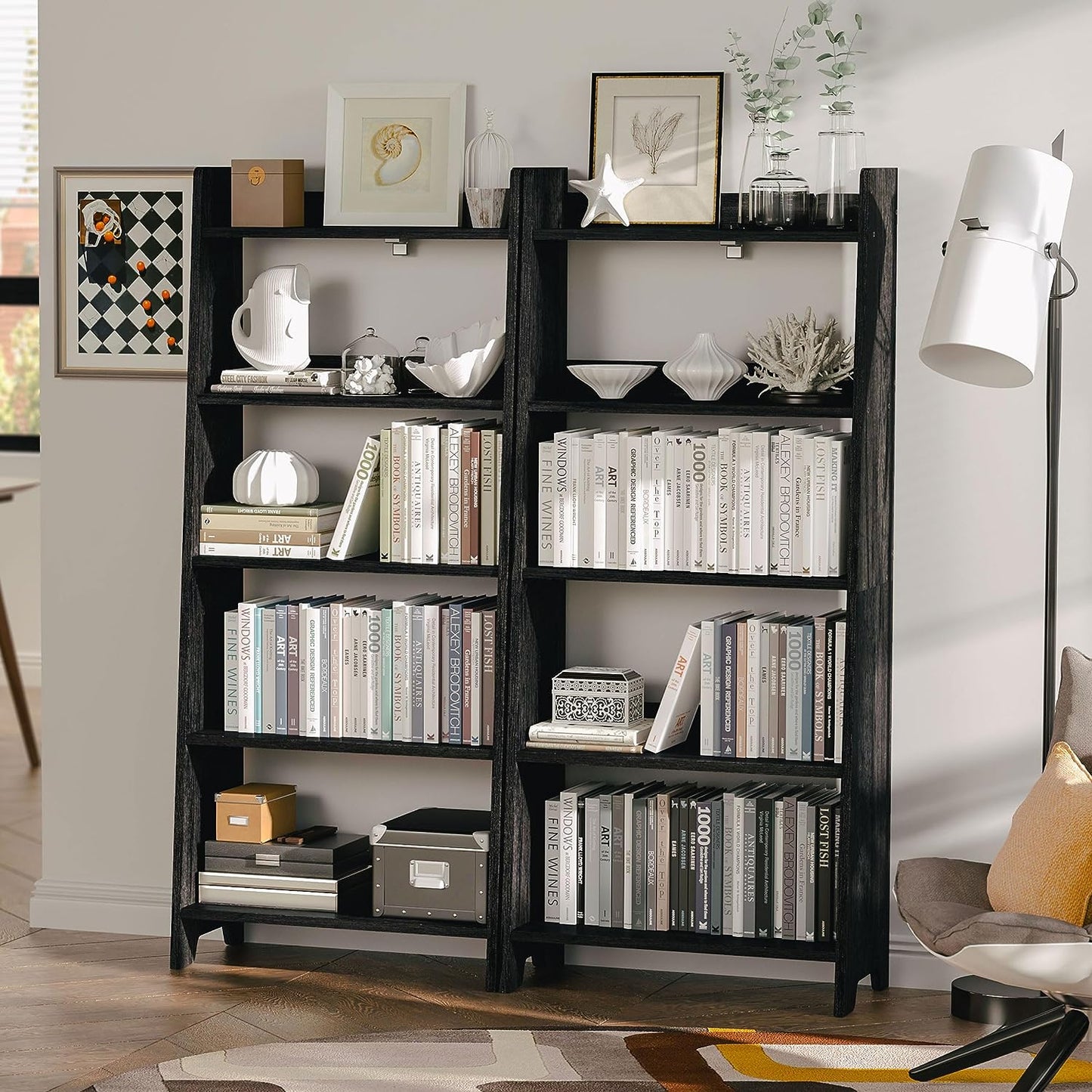 5 Tier Wood Ladder Shelf