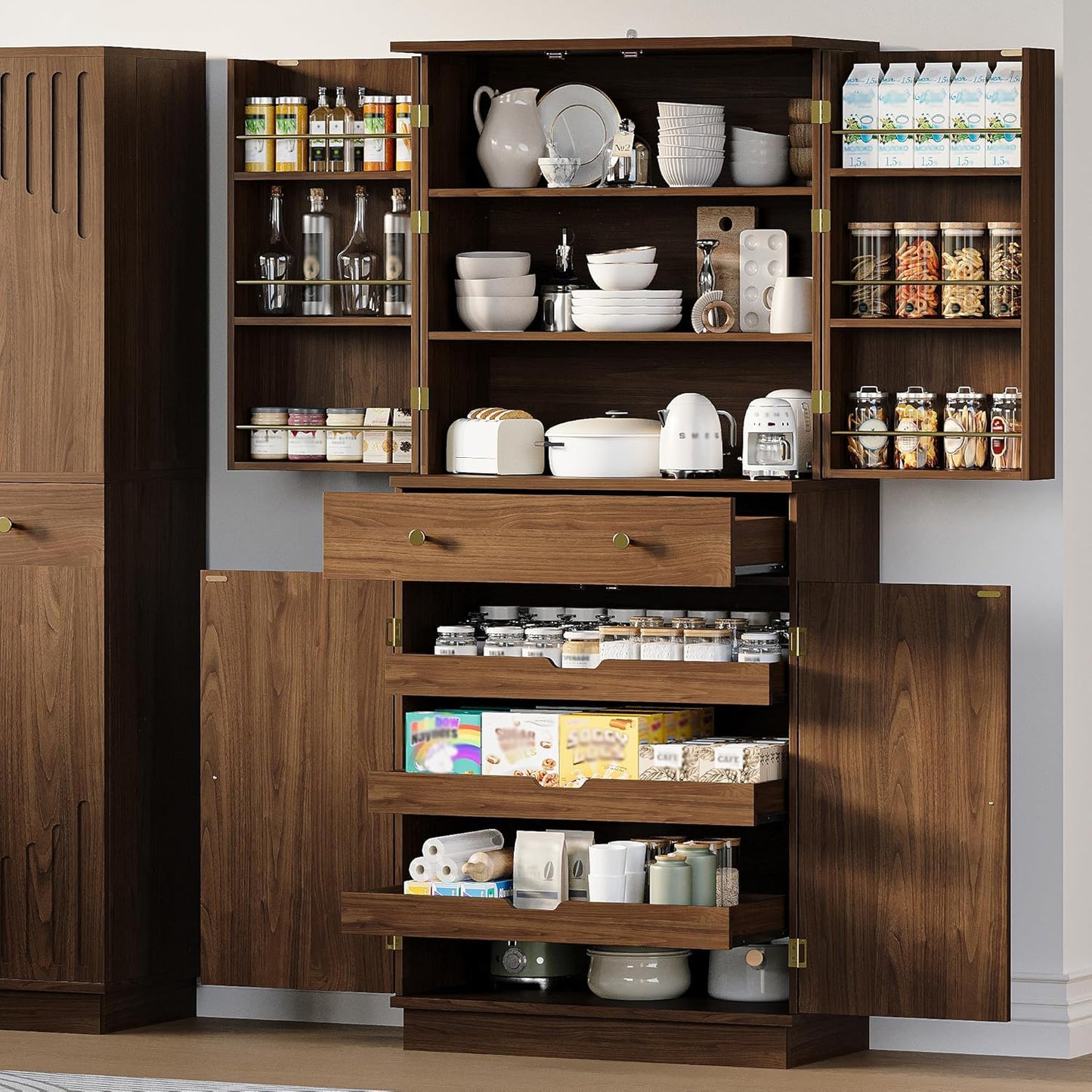 IRONCK 72”Tall Kitchen Pantry Cabinet