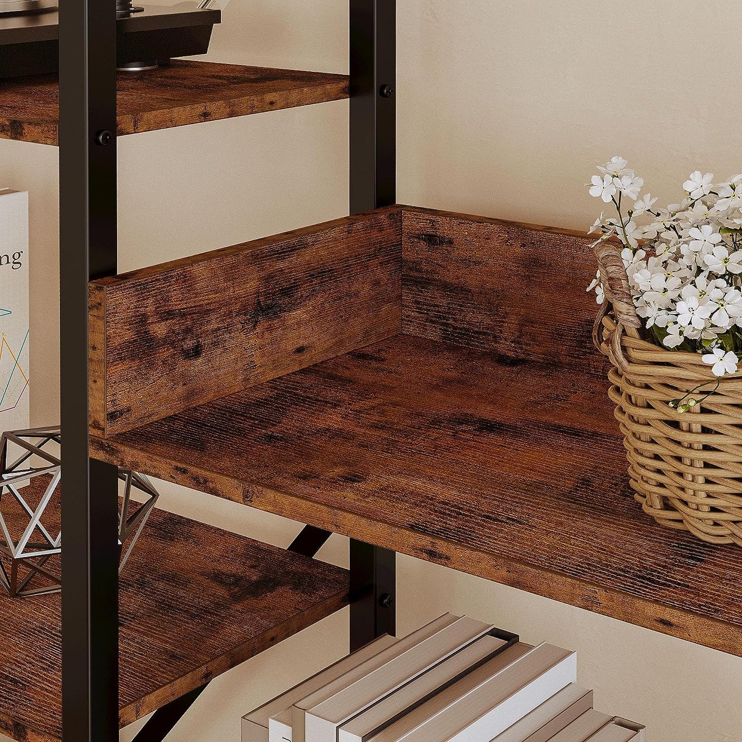 Triple Wide Bookshelf 4 Tiers
