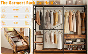 IRONCK L Shaped Coat Rack Corner Closet