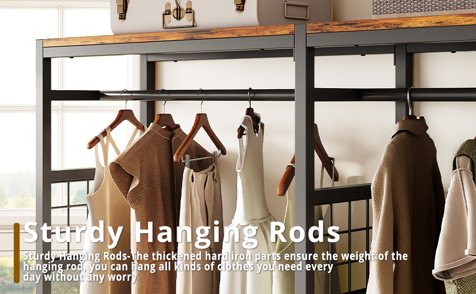 IRONCK L Shaped Coat Rack Corner Closet