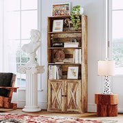 Bookshelf with Cabinet Industrial Brown