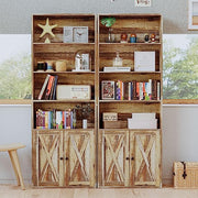 Bookshelf with Cabinet Industrial Brown